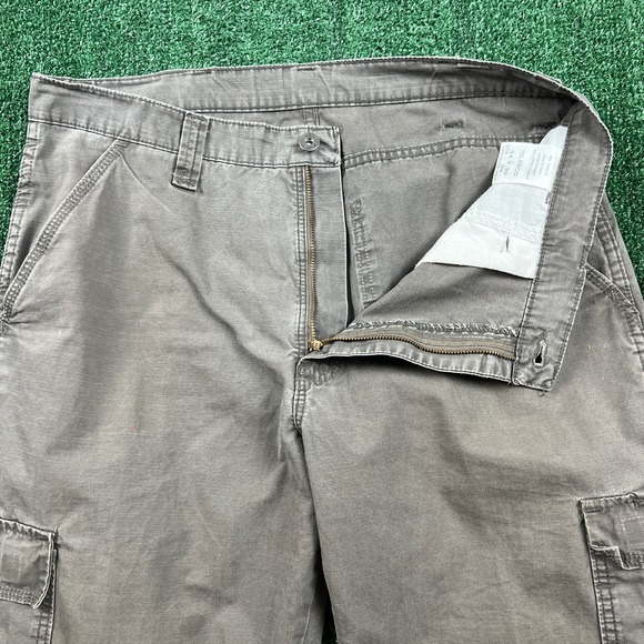 Wrangler Other - Wrangler Cargo Canvas Pants Mens 35x29" Gray Workwear Baggy Straight Modern‎